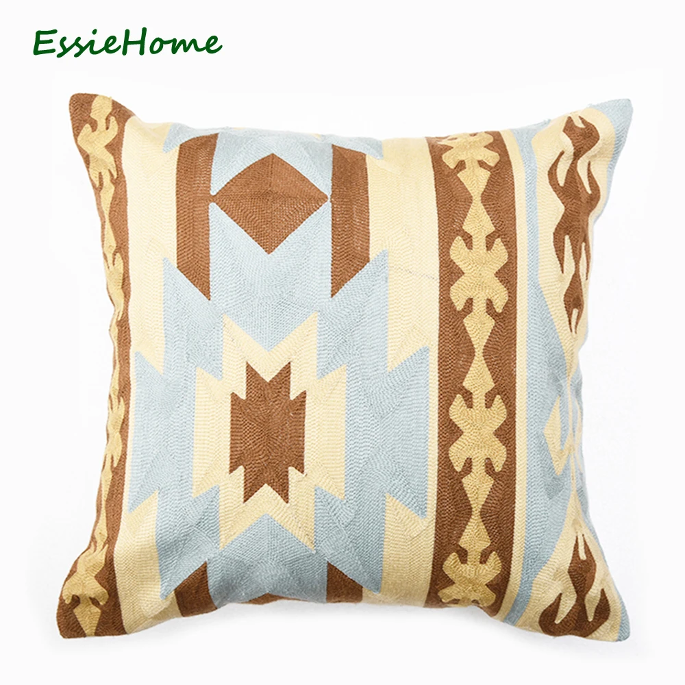 ESSIE HOME Full Embroidery Chain Embroidery 18" High End Kilim Pattern Cushion Cover Pillow Case Red Blue Throw Embroidery
ESSIE HOME Full Embroidery Chain Embroidery 18" High End Kilim Pattern Cushion Cover Pillow Case Red Blue Throw Embroidery