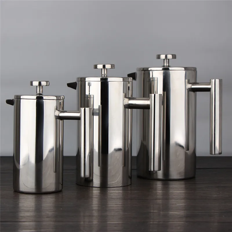 304 Stainless Steel French Press portable Coffee Maker pressure kettle Oolong Tea Pot Filter Coffee Milk percolator barista tool
304 Stainless Steel French Press portable Coffee Maker pressure kettle Oolong Tea Pot Filter Coffee Milk percolator barista tool