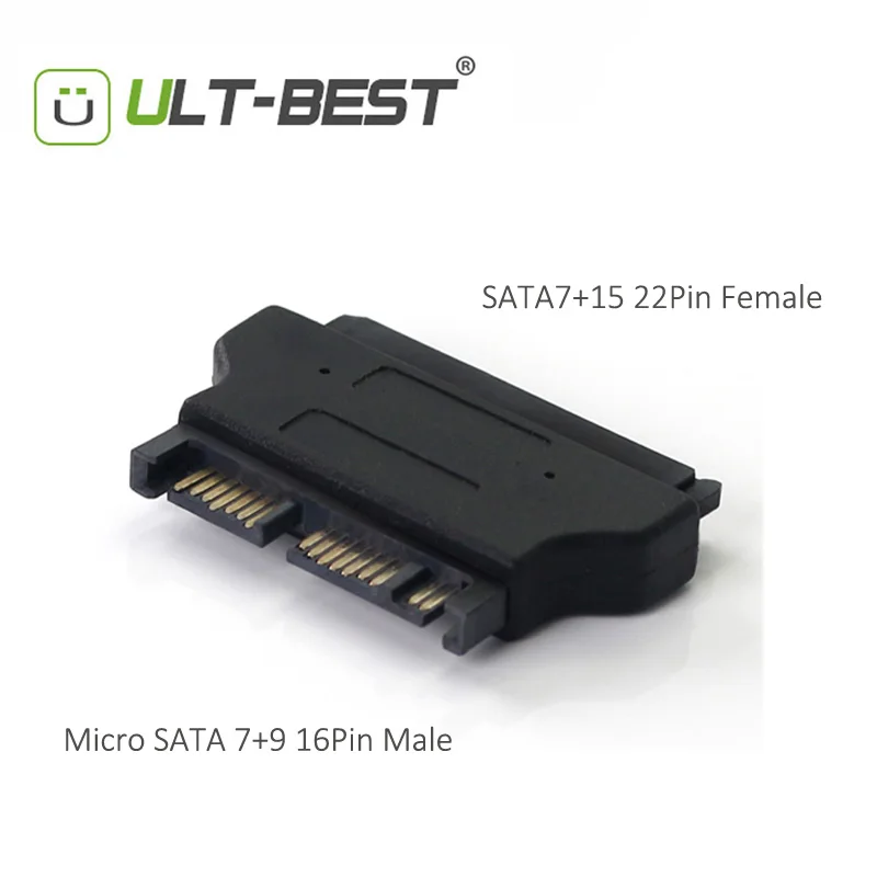 Ult best 2 шт. SATA адаптер Папа мама 7 + 15 22P к Micro 9 16P Штекерный Разъем конвертер