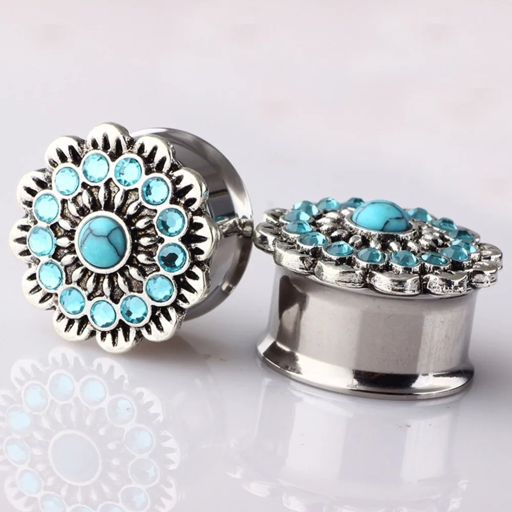 1PC Retro Green Rhinestone Flower Ear Plugs Expander Flesh Tunnels Stainless Steel Body Piercing Jewelry Gauge 6-18mm
1PC Retro Green Rhinestone Flower Ear Plugs Expander Flesh Tunnels Stainless Steel Body Piercing Jewelry Gauge 6-18mm