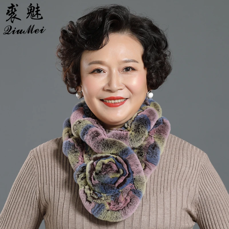 Knitted Real Rabbit Fur Scarf with Flower Ball For Women Winter Female Real Fur Scarf Rabbit Fur Collar Warm Neck Women Scarves
Knitted Real Rabbit Fur Scarf with Flower Ball For Women Winter Female Real Fur Scarf Rabbit Fur Collar Warm Neck Women Scarves