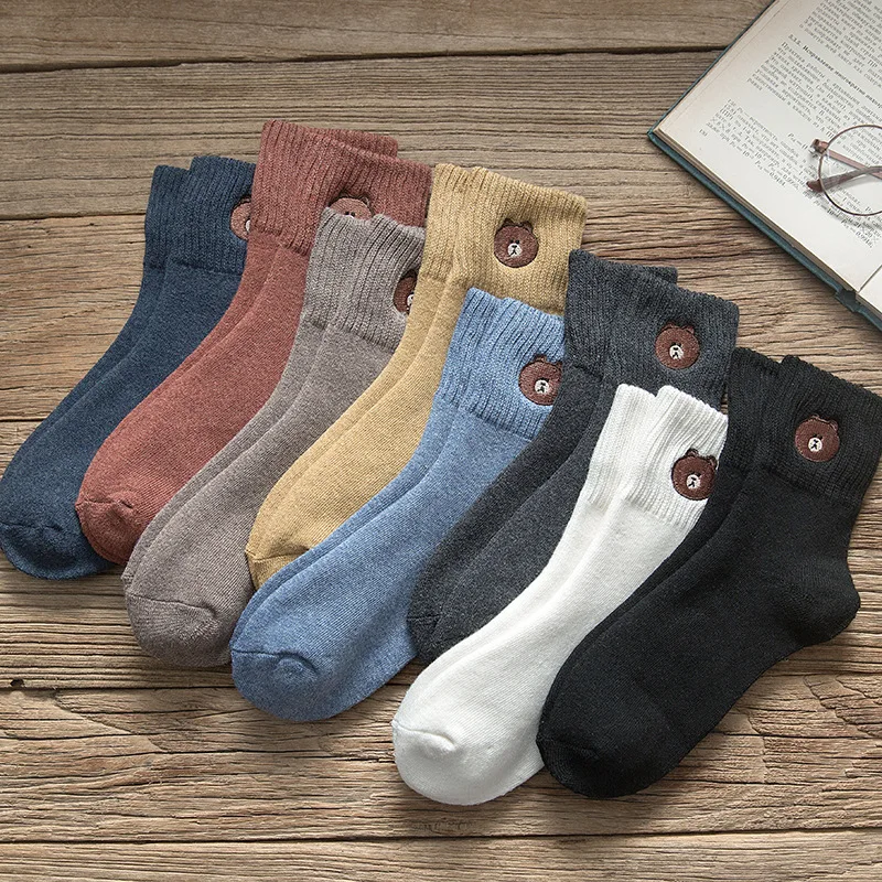 Fashion Women Short Funny Socks Cute Bear Ladies Ankle Socks Girls Breathable Casual Solid Comfy Cotton Sokken Meias Harajuku
Fashion Women Short Funny Socks Cute Bear Ladies Ankle Socks Girls Breathable Casual Solid Comfy Cotton Sokken Meias Harajuku