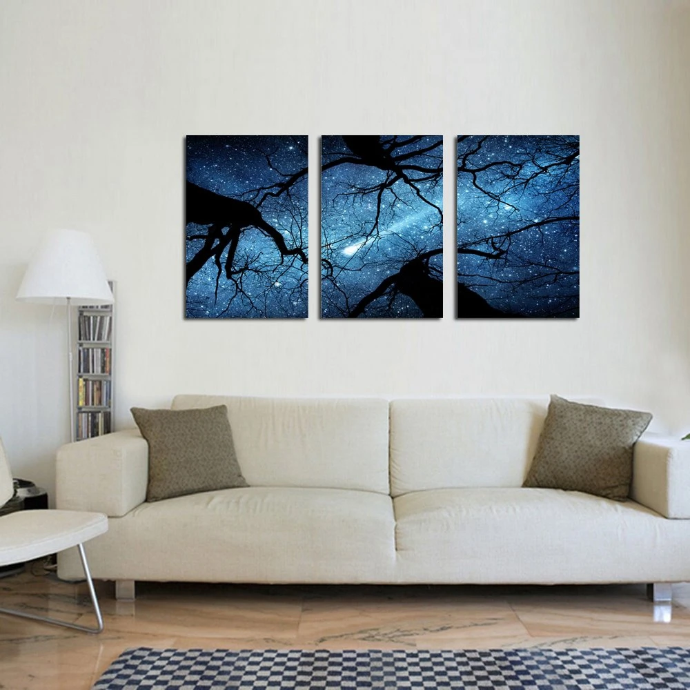 Night Starry Sky Surround Trees Forest Canvas Wall Art Print Landscape Picture Wall Decor Blue Abstract Artwork Home Decoration
Night Starry Sky Surround Trees Forest Canvas Wall Art Print Landscape Picture Wall Decor Blue Abstract Artwork Home Decoration