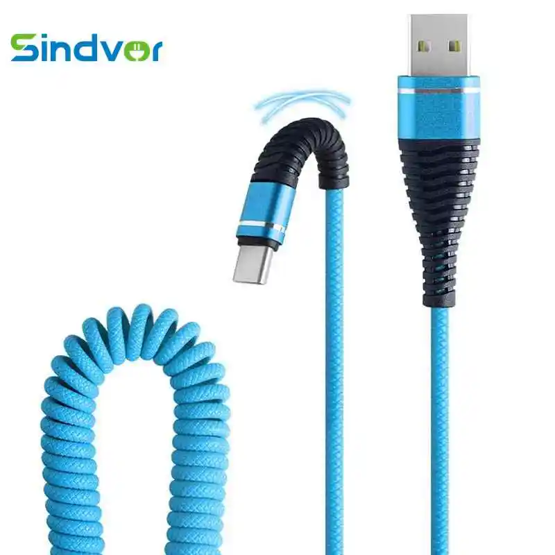 Sindvor 1.2M Type C Phone Cable Type-C Fish Tail Spring Durable Cable Data Fast Charging USB C For Smart Phone Universal Cables
Sindvor 1.2M Type C Phone Cable Type-C Fish Tail Spring Durable Cable Data Fast Charging USB C For Smart Phone Universal Cables