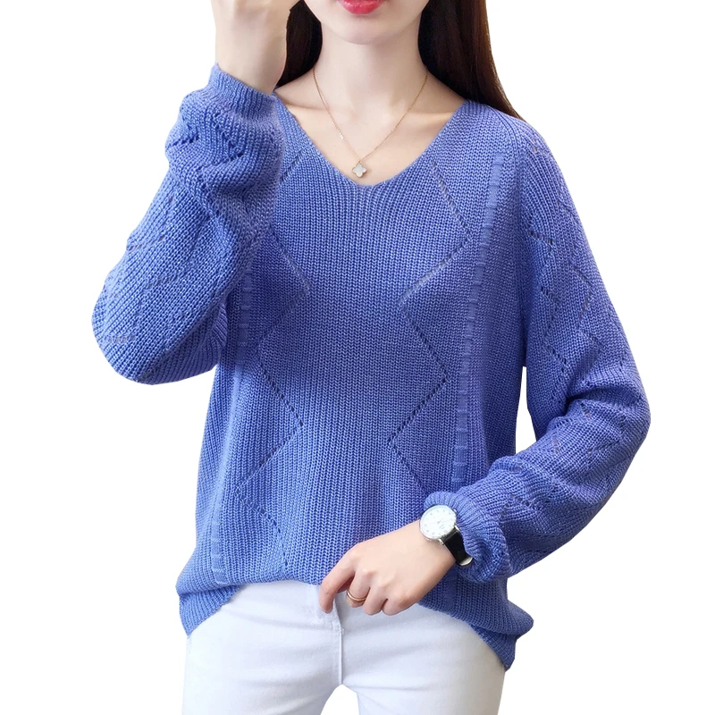 Shintimes Sueter Mujer 2019 Autumn Female Solid Hollow Out Sweater Long Sleeve Wear Casual Loose Knitted Pullover women Jumper
Shintimes Sueter Mujer 2019 Autumn Female Solid Hollow Out Sweater Long Sleeve Wear Casual Loose Knitted Pullover women Jumper