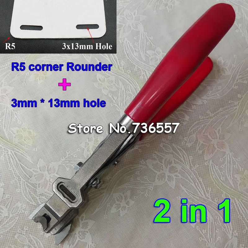 2 in 1 Hole Punch R5 5mm Corner Rounder 3x13MM Flat Hole ID Business Criedit PVC Paper Card Punch Perforating Cutter Pliers
2 in 1 Hole Punch R5 5mm Corner Rounder 3x13MM Flat Hole ID Business Criedit PVC Paper Card Punch Perforating Cutter Pliers