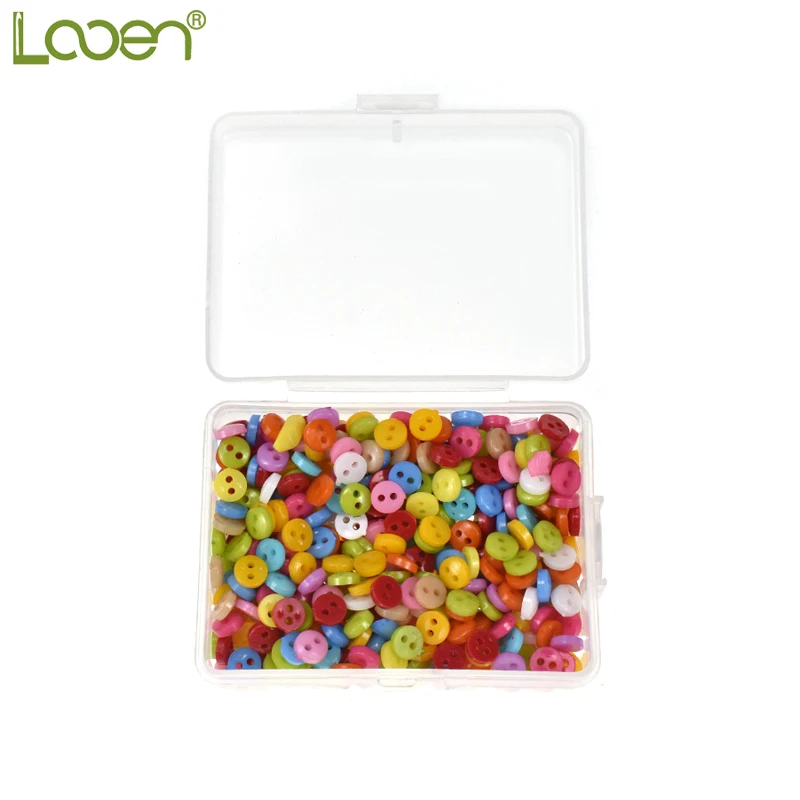 Looen Brand 300Pcs/box 6mm Plastic Buttons 2 Holes Mini Round Shaped Clothes Button for Crafts Scrapbooking Sewing Accessories
Looen Brand 300Pcs/box 6mm Plastic Buttons 2 Holes Mini Round Shaped Clothes Button for Crafts Scrapbooking Sewing Accessories