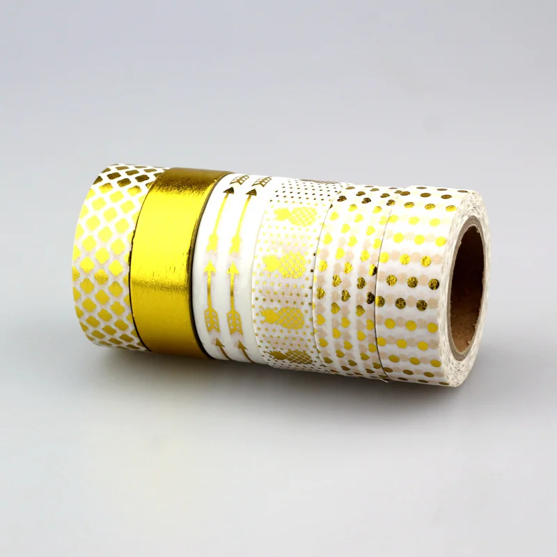 Новинка! Лента из золотой фольги 10 м|gold foil washi|foil washiwashi tape adhesive |