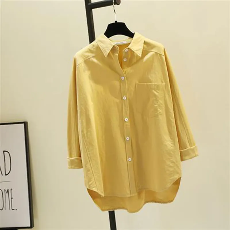 100% Cotton Women Shirt Plus Size Spring Loose Casual Long Sleeve Blouse Pink,White,Blue,Yellow Ladies Blouses Long Tops D75
100% Cotton Women Shirt Plus Size Spring Loose Casual Long Sleeve Blouse Pink,White,Blue,Yellow Ladies Blouses Long Tops D75