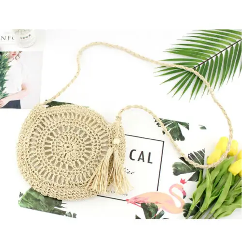 Women Straw Bag Summer Beach Woven Bag Tote Casual Solid Summer Beach Wear Small Bags
Women Straw Bag Summer Beach Woven Bag Tote Casual Solid Summer Beach Wear Small Bags