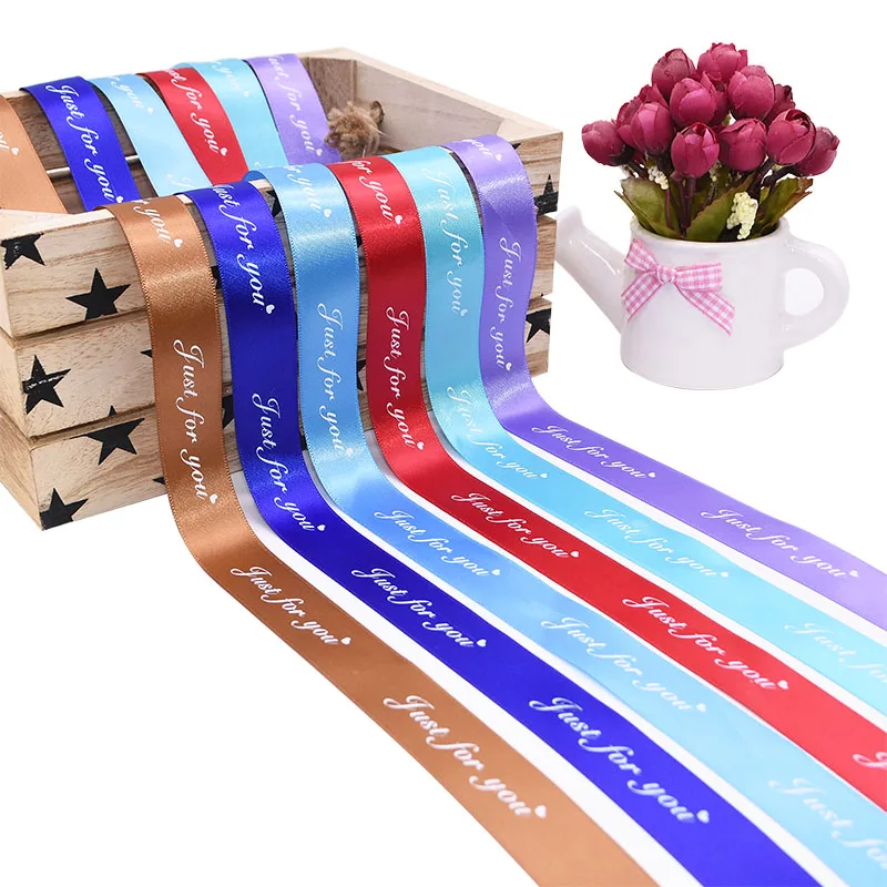 5m/Lot 25mm Just For You Printed Poly Satin Ribbon Wedding Party Decorations DIY Crafts Gift Packing Belt Sewing Accessories
5m/Lot 25mm Just For You Printed Poly Satin Ribbon Wedding Party Decorations DIY Crafts Gift Packing Belt Sewing Accessories