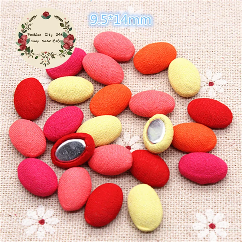50PCS Mix Colors 9.5*14mm Fabric Covered Oval Button Flatback Cabochon DIY Handmade Buttons Scrapbooking,BK1040
50PCS Mix Colors 9.5*14mm Fabric Covered Oval Button Flatback Cabochon DIY Handmade Buttons Scrapbooking,BK1040