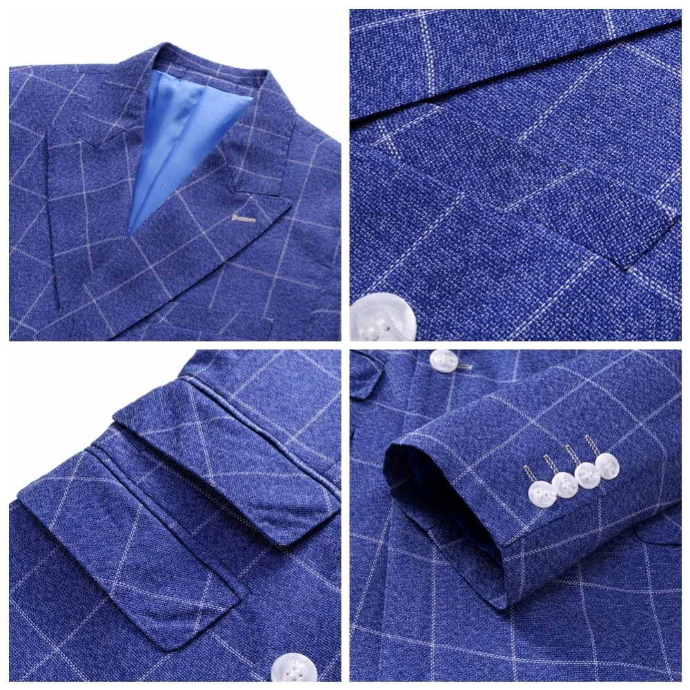 JZ CHIEF 3 Piece Suit Men Double Breasted Skinny Wedding Suits For Groom Casual Plaid Tuxdeo Suit Big Size Blazer Vest Pants 5XL
JZ CHIEF 3 Piece Suit Men Double Breasted Skinny Wedding Suits For Groom Casual Plaid Tuxdeo Suit Big Size Blazer Vest Pants 5XL