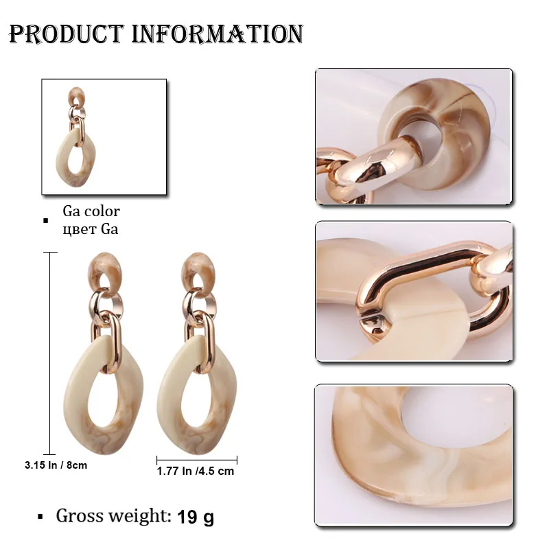 LEADERBEADS 2019 Women's Elegant Acrylic Geometric Long Dangle Earrings Female Trendy Resin Acetate Connection Brincos Jewelry
LEADERBEADS 2019 Women's Elegant Acrylic Geometric Long Dangle Earrings Female Trendy Resin Acetate Connection Brincos Jewelry