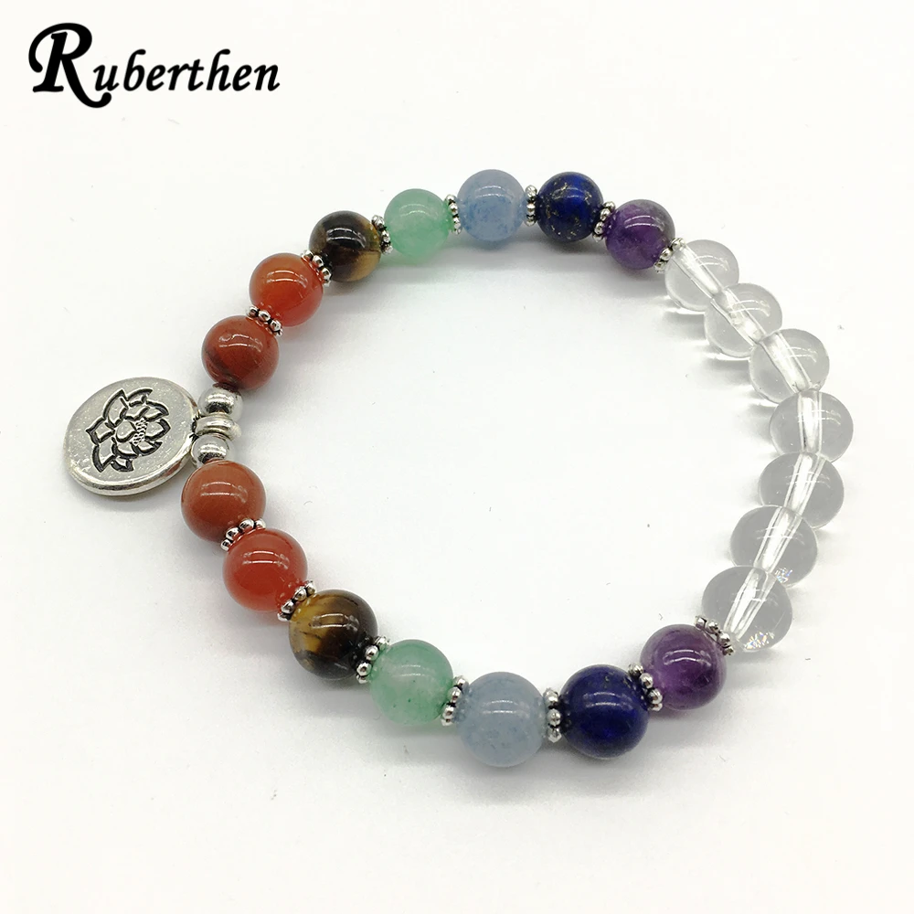 Ruberthen новый дизайн 2018 7 чакр браслет высокого качества для девушек | Украшения и