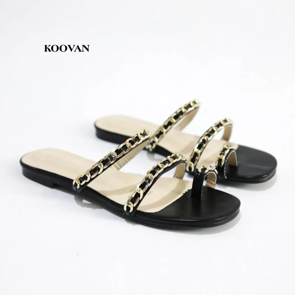 Koovan Women Summer Sandals Slippers 2020 Non-slip Simple Casual Wear Breathable Chain Pinch Toe Sandals Women's Shoes Beach
Koovan Women Summer Sandals Slippers 2020 Non-slip Simple Casual Wear Breathable Chain Pinch Toe Sandals Women's Shoes Beach