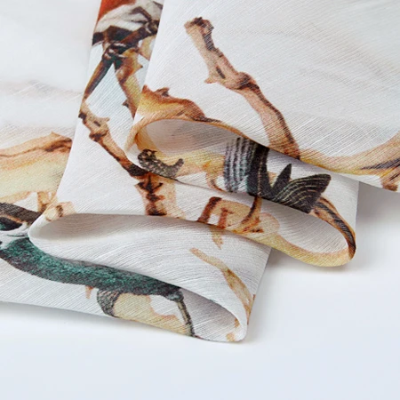 Summer Silk Linen Blended Fabrics Printed Semi-transparent Silk Fabrics Wholesale High Quality Silk Cloth Per Meter for Sewing
Summer Silk Linen Blended Fabrics Printed Semi-transparent Silk Fabrics Wholesale High Quality Silk Cloth Per Meter for Sewing