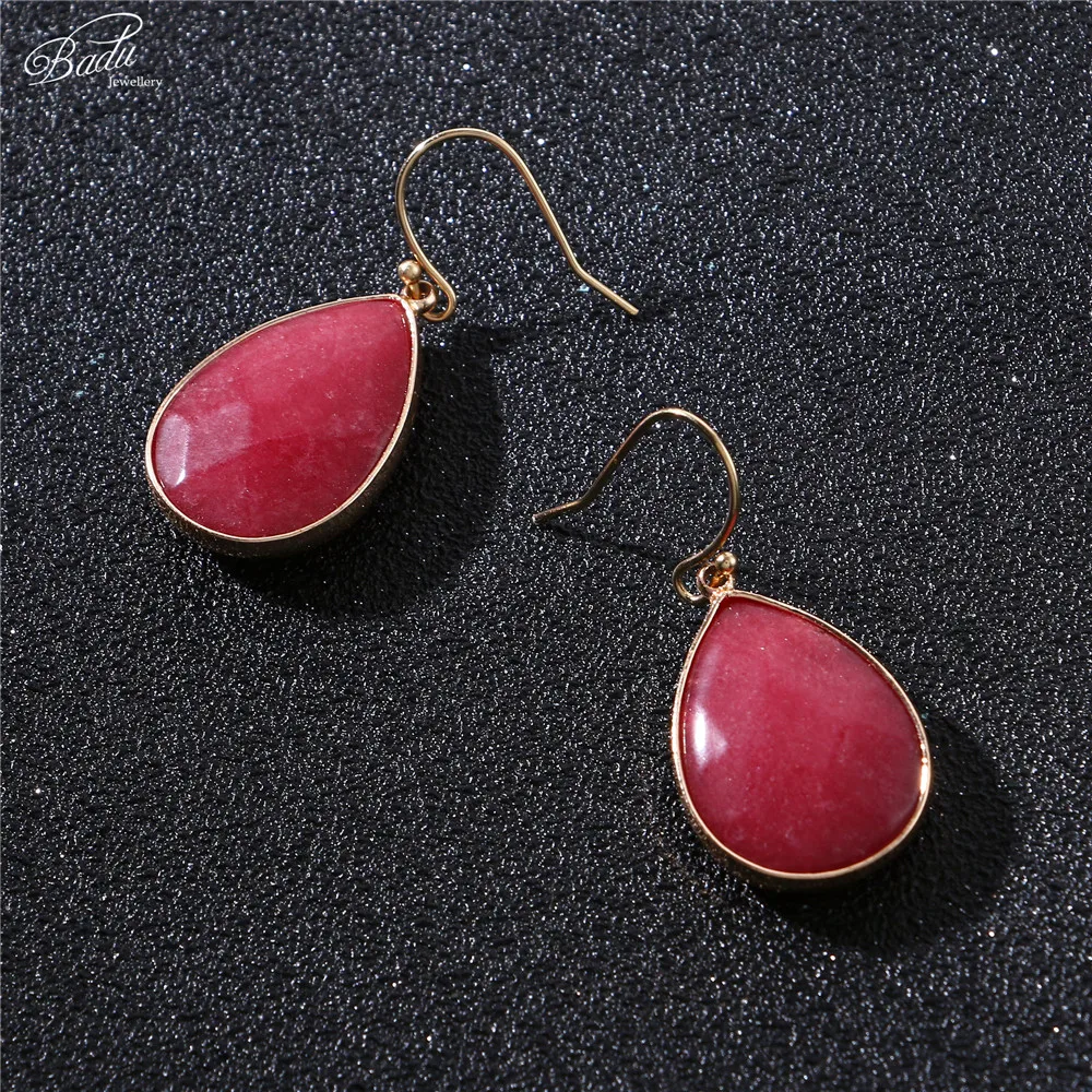 Badu Blue Natural Stone Oval Drop Earring Women Vintage Golden Copper Hook Dangle Earrings Faceted Stone Drop Shipping
Badu Blue Natural Stone Oval Drop Earring Women Vintage Golden Copper Hook Dangle Earrings Faceted Stone Drop Shipping