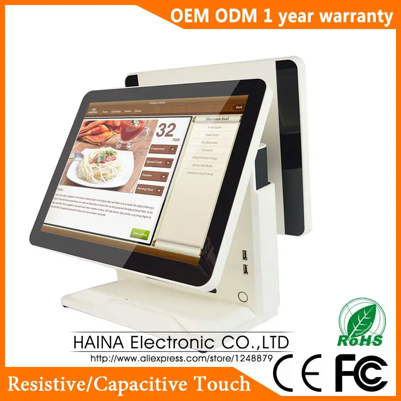 Haina Touch 15-дюймовый сенсорный экран, POS-система с двойным экраном, POS-машина с Wi-Fi
Haina Touch 15-дюймовый сенсорный экран, POS-система с двойным экраном, POS-машина с Wi-Fi