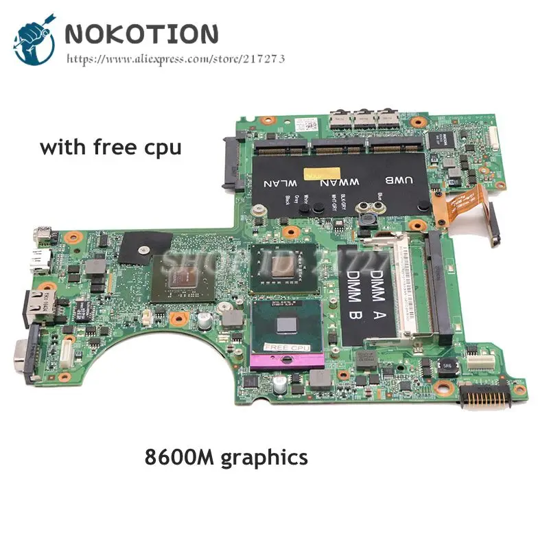 NOKOTION для Dell XPS M1530 материнская плата для ноутбука 8600M GPU 965PM DDR2 Бесплатный процессор CN-0MU715 0MU715 CN-0F406K 0F406K
NOKOTION для Dell XPS M1530 материнская плата для ноутбука 8600M GPU 965PM DDR2 Бесплатный процессор CN-0MU715 0MU715 CN-0F406K 0F406K