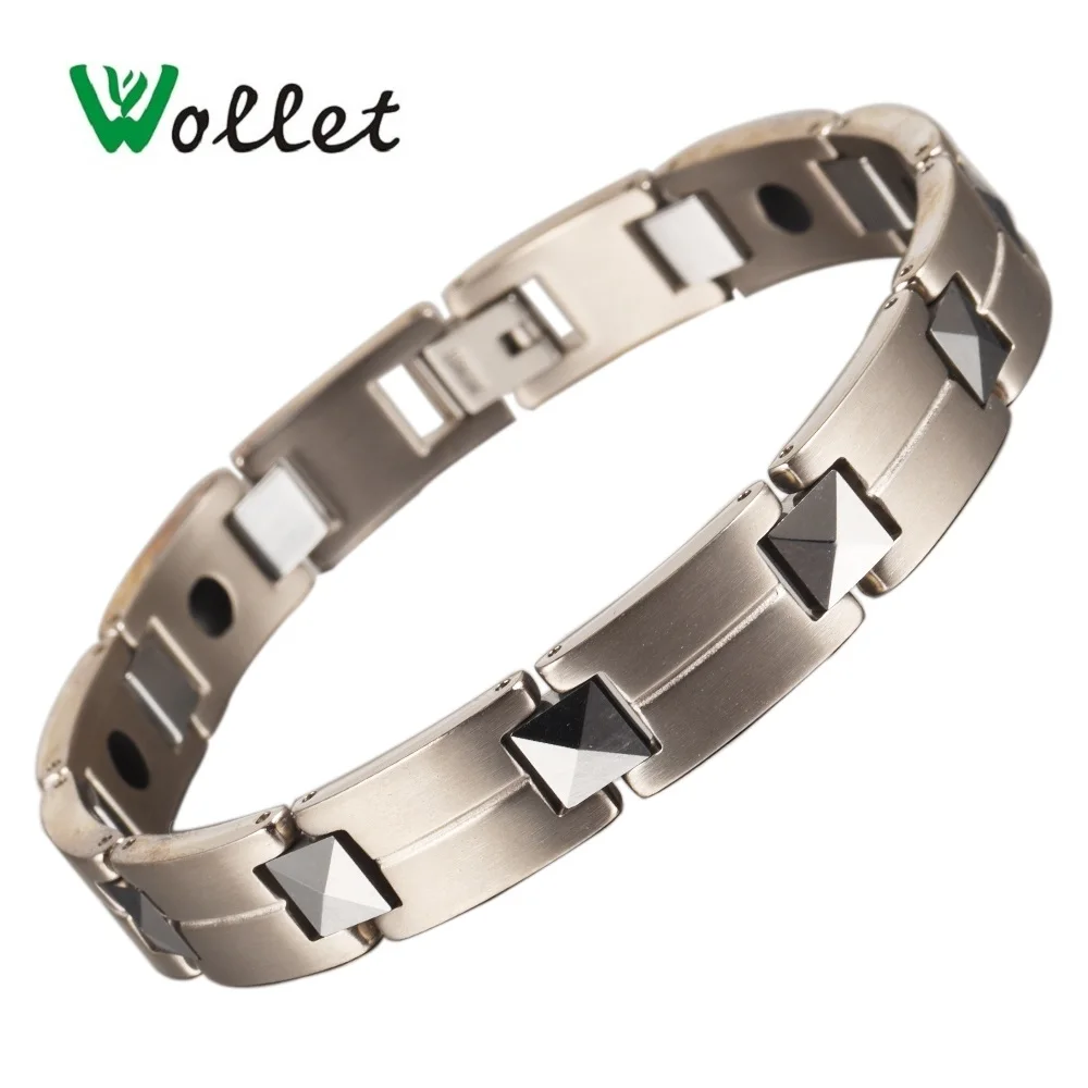 Wollet Jewelry Magnetic Titanium Bracelet for Men Germanium Magnet Silver Metallic Color Health Energy Healing
Wollet Jewelry Magnetic Titanium Bracelet for Men Germanium Magnet Silver Metallic Color Health Energy Healing