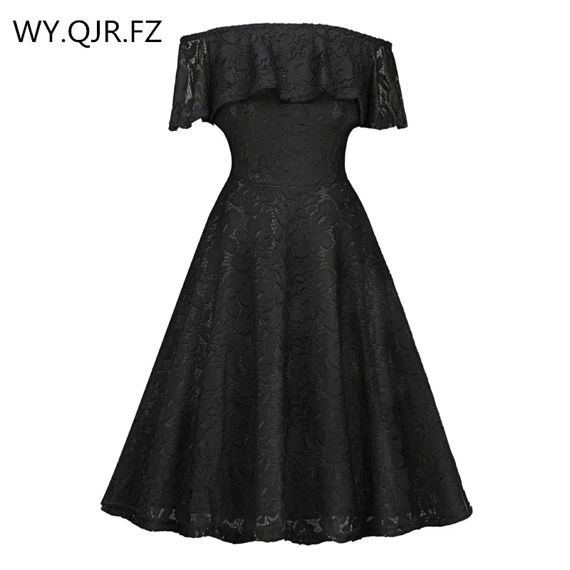 SZSY1846H#Black Boat Neck lace short Bridesmaid dresses wedding party dress gown prom cheap wholesale fashion women's clothing
SZSY1846H#Black Boat Neck lace short Bridesmaid dresses wedding party dress gown prom cheap wholesale fashion women's clothing