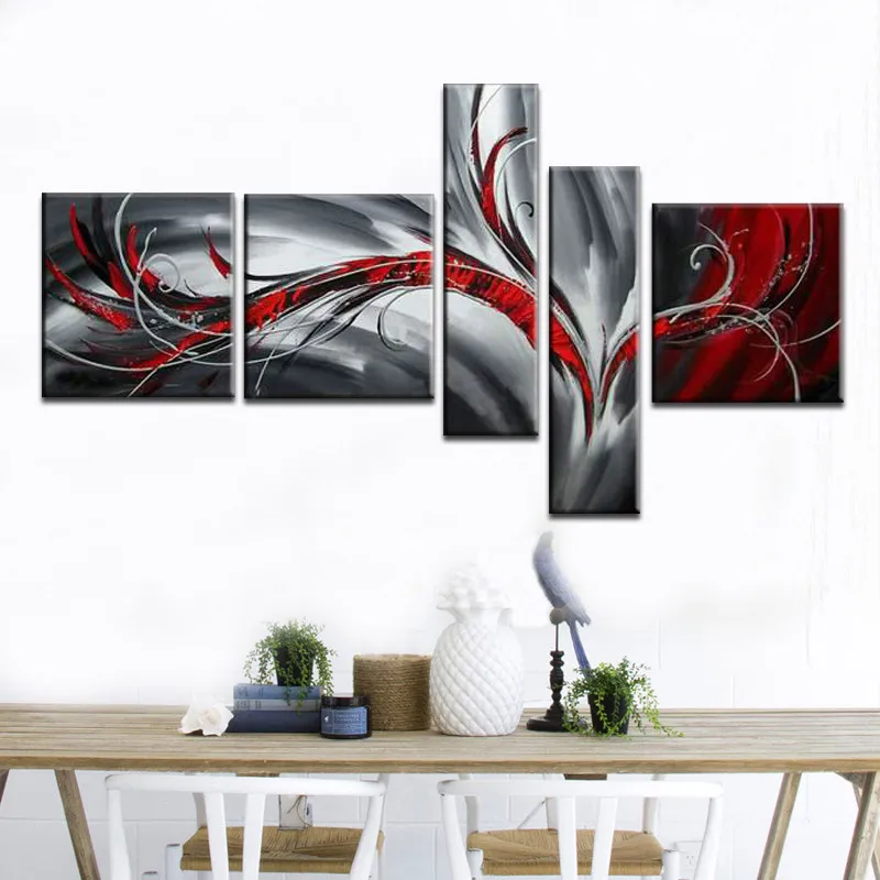 100% Hand Made Abstract Beautiful Passion High Q. Abstract Wall Decor Oil Painting on Canvas Home Decoration 5pcs/set
100% Hand Made Abstract Beautiful Passion High Q. Abstract Wall Decor Oil Painting on Canvas Home Decoration 5pcs/set