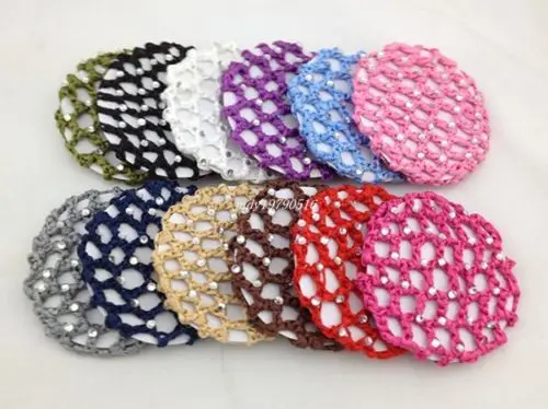 50pcs / lot Women Girl 10 Colors Crystal Bun Cover Snood Hair Net For Ballet Dance Skating Crochet Hair Bun Hair Accessory
50pcs / lot Women Girl 10 Colors Crystal Bun Cover Snood Hair Net For Ballet Dance Skating Crochet Hair Bun Hair Accessory