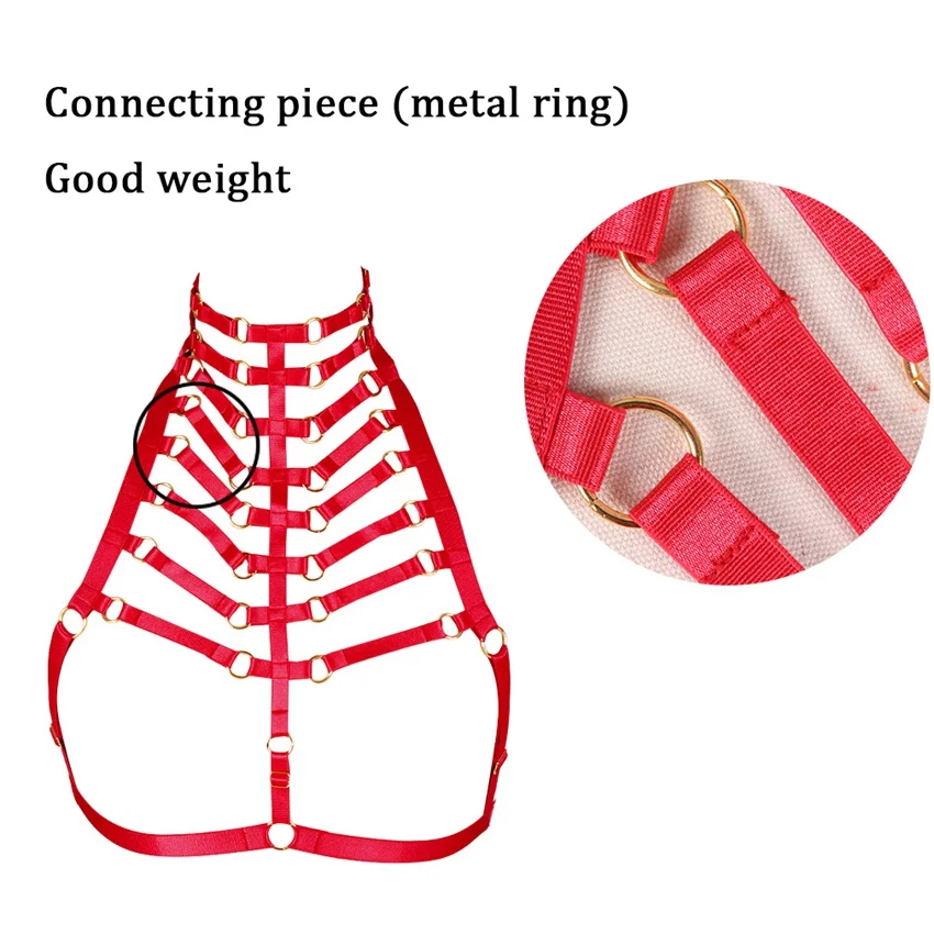 Red Strappy Bra Harness Hollow Out Lingerie Set Dance Clothing Punk Goth Crop Top Body cage Garter Belts Plus Size Occasions
Red Strappy Bra Harness Hollow Out Lingerie Set Dance Clothing Punk Goth Crop Top Body cage Garter Belts Plus Size Occasions