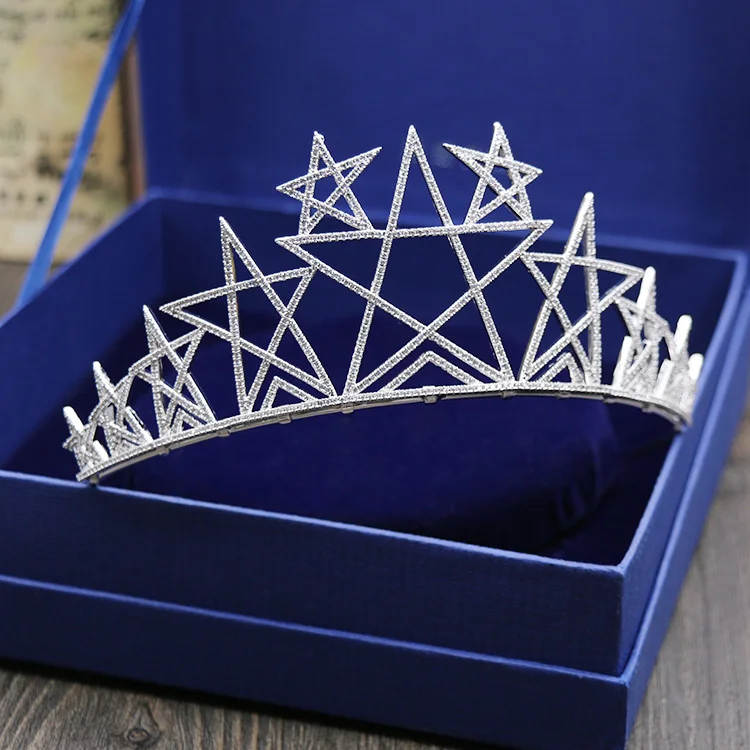 New Arrival Lucky Star Shape Bridal Hair Accessories Tiaras Beauty Party Show Cubic Zirconia Crown Fashion Jewelry H-017
New Arrival Lucky Star Shape Bridal Hair Accessories Tiaras Beauty Party Show Cubic Zirconia Crown Fashion Jewelry H-017