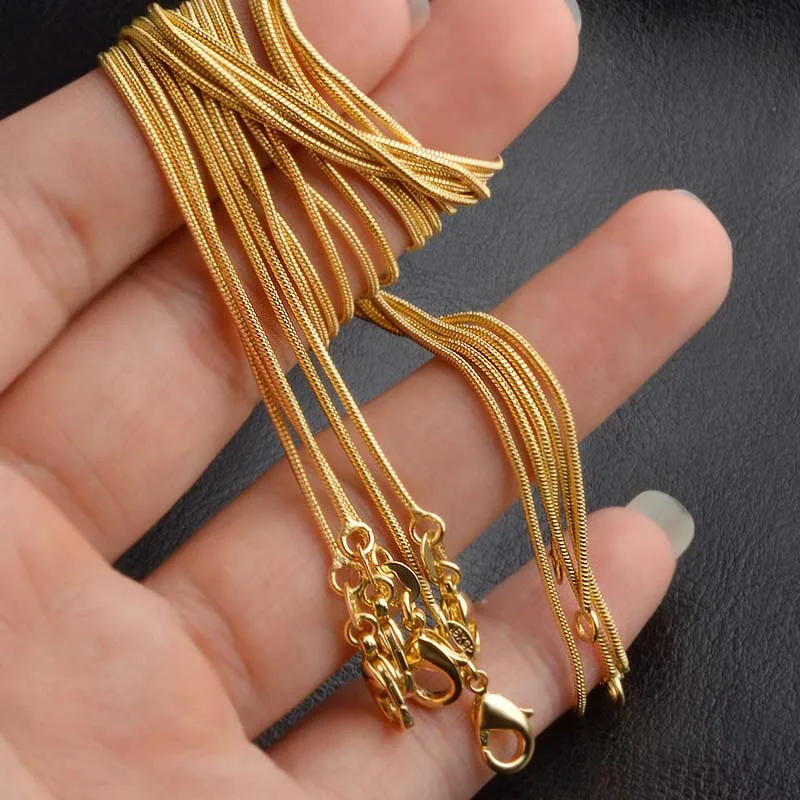 Promotion!Wholesale 10pcs Gold Color Chain Necklace For Pendant,Fashion Jewelry Silver Color 1mm Snake Chain Necklace 40CM-60CM
Promotion!Wholesale 10pcs Gold Color Chain Necklace For Pendant,Fashion Jewelry Silver Color 1mm Snake Chain Necklace 40CM-60CM