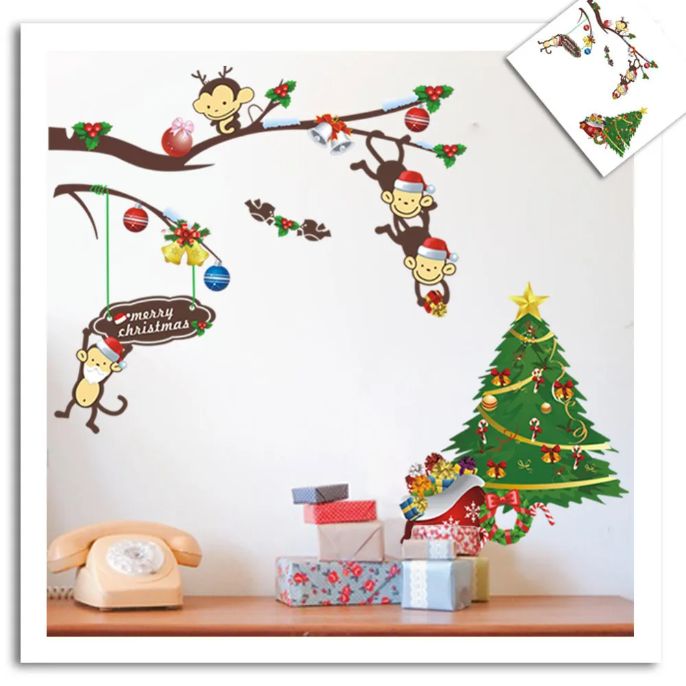 Foreign Trade Cool Monkey Christmas Tree Gift Patch removable wall sticker cartoon for kids home decoration
Foreign Trade Cool Monkey Christmas Tree Gift Patch removable wall sticker cartoon for kids home decoration