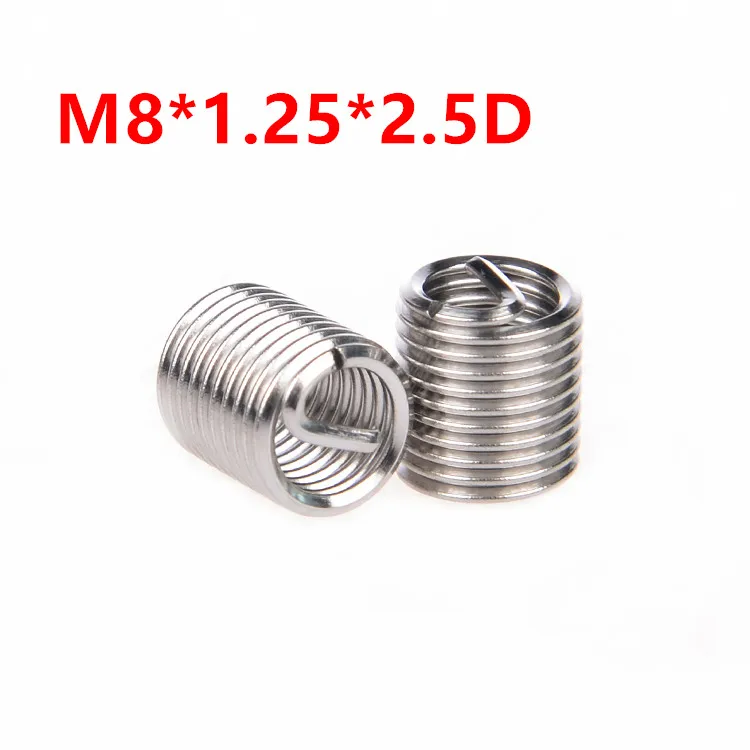 100pcs M8*1.25*2.5D Wire Thread Insert, m8x2.5D Wire screw sleeve, M8 Screw Bushing Helicoil Wire Thread Repair Inserts SUS304
100pcs M8*1.25*2.5D Wire Thread Insert, m8x2.5D Wire screw sleeve, M8 Screw Bushing Helicoil Wire Thread Repair Inserts SUS304