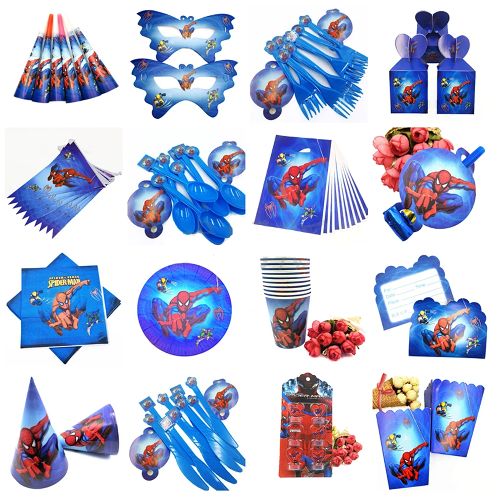 Spiderman Party Supplies Birthday Decorations Boys Theme Paper Cup Plate Straw Nakpin Flag Kids Children Day Party Super Hero
Spiderman Party Supplies Birthday Decorations Boys Theme Paper Cup Plate Straw Nakpin Flag Kids Children Day Party Super Hero
