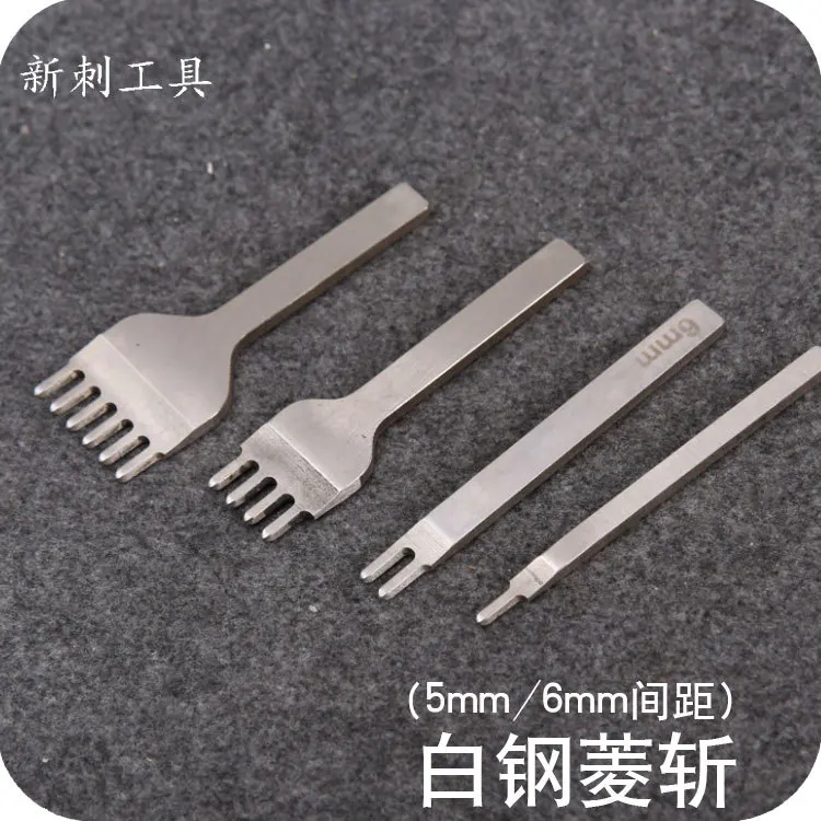 Фото 4 шт./компл. кожа Lings Spacing5/6 Teeths1/2/4/6 кожаные инструменты для пробивки DIY кожаная
