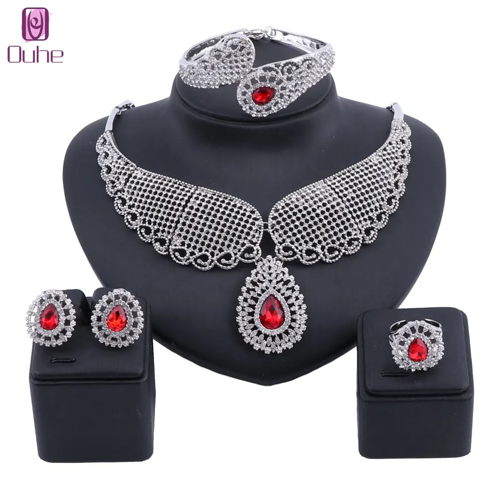 Vintage Turkish Women African Beads Jewelry Set Dubai Indian Crystal Wedding Necklace Jewelry Sets Silver Color Jewellery Set
Vintage Turkish Women African Beads Jewelry Set Dubai Indian Crystal Wedding Necklace Jewelry Sets Silver Color Jewellery Set