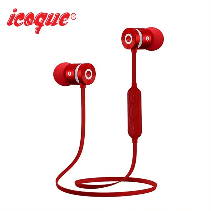 Icoque Bluetooth спортивные наушники беспроводные магнитные с микрофоном для iPhone 7 Xiaomi