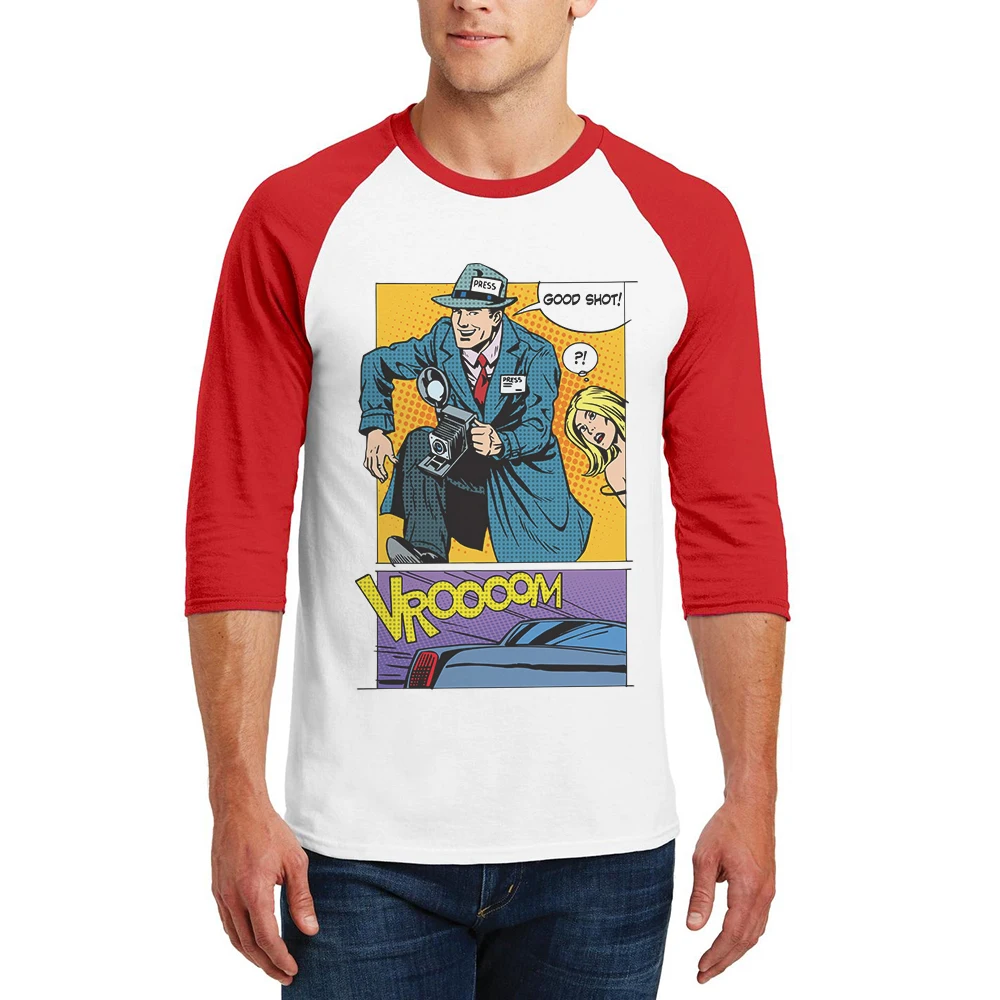 2019 High Quality Newest Mens Reporter Photographer Print T-Shirt 3/4 Raglan Sleeve Cotton Fashion Mens Tops Funny Cool Man Tees
2019 High Quality Newest Mens Reporter Photographer Print T-Shirt 3/4 Raglan Sleeve Cotton Fashion Mens Tops Funny Cool Man Tees