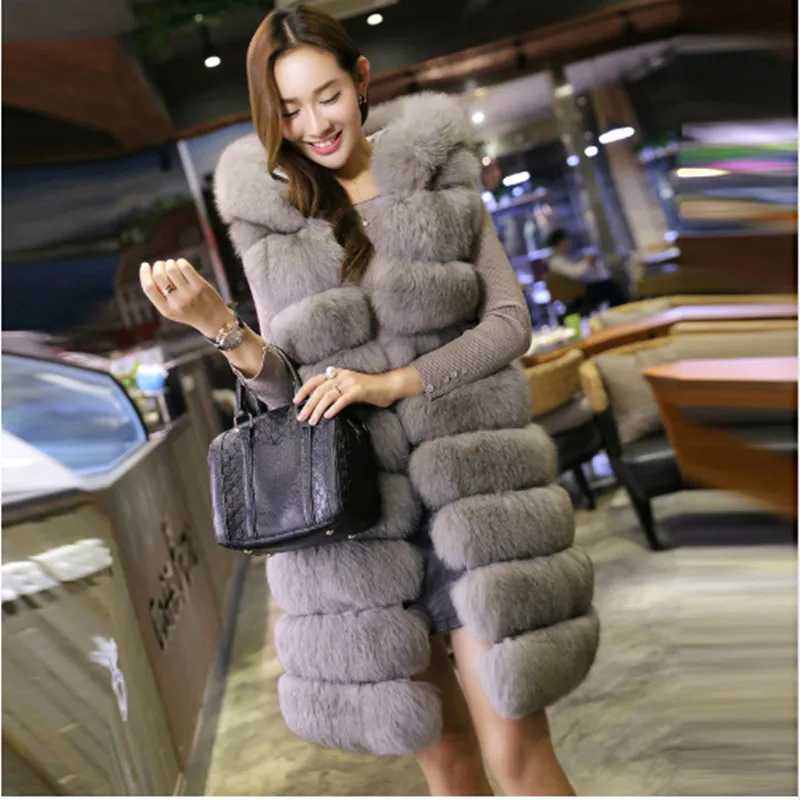 2019 Winter Slims Super Long Fake Fur Vests Fur Coat Female Jackets New Fashion Long Faux Fox Mink Fur Vest with Hooded Women
2019 Winter Slims Super Long Fake Fur Vests Fur Coat Female Jackets New Fashion Long Faux Fox Mink Fur Vest with Hooded Women