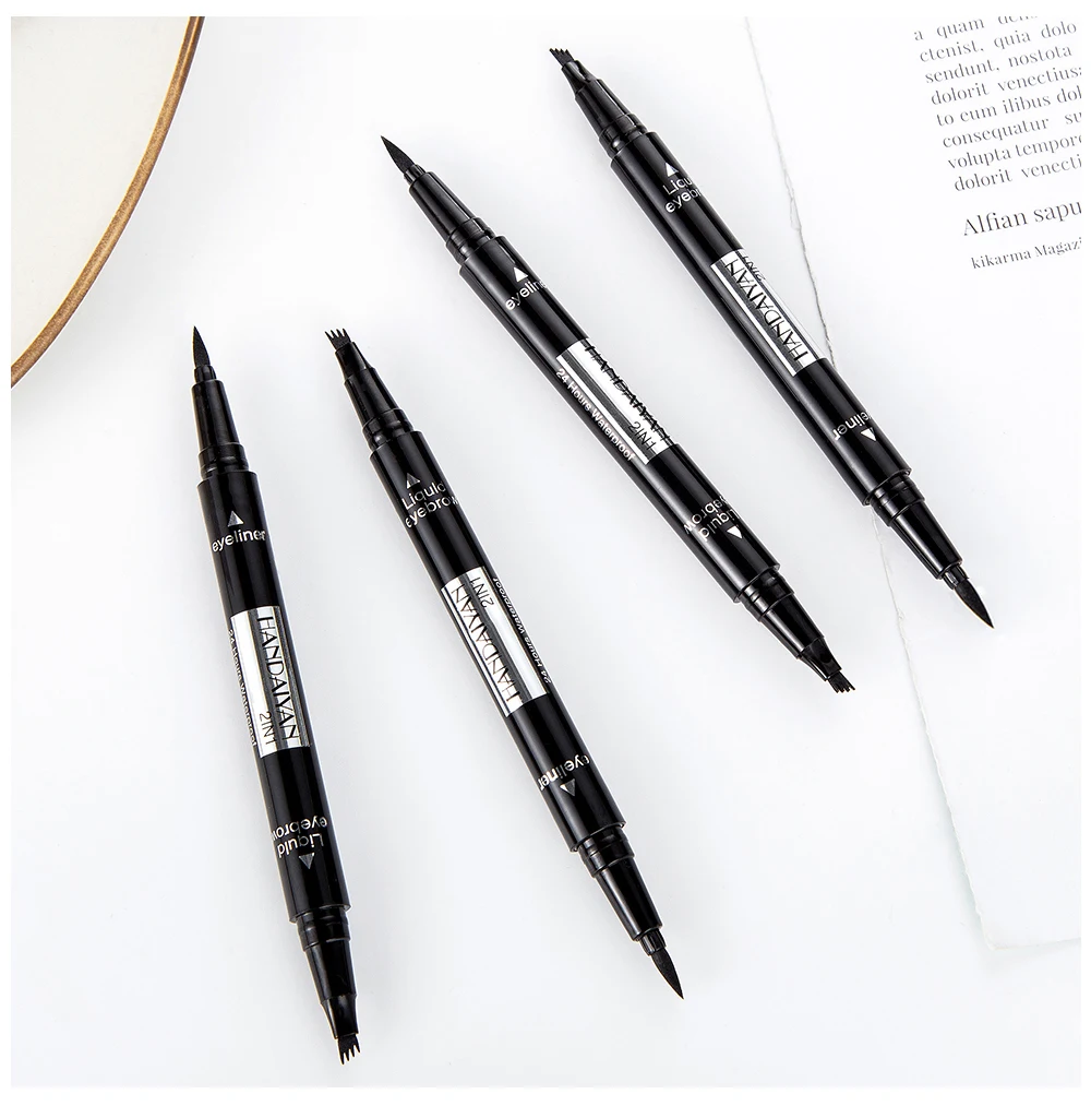 New Handaiyan Liquid Eyebrow Pencils Dual Use Eye Liner Brow Enhancer Waterproof Brown Black Color Tattoo Eyebrow Tint Makeup
New Handaiyan Liquid Eyebrow Pencils Dual Use Eye Liner Brow Enhancer Waterproof Brown Black Color Tattoo Eyebrow Tint Makeup