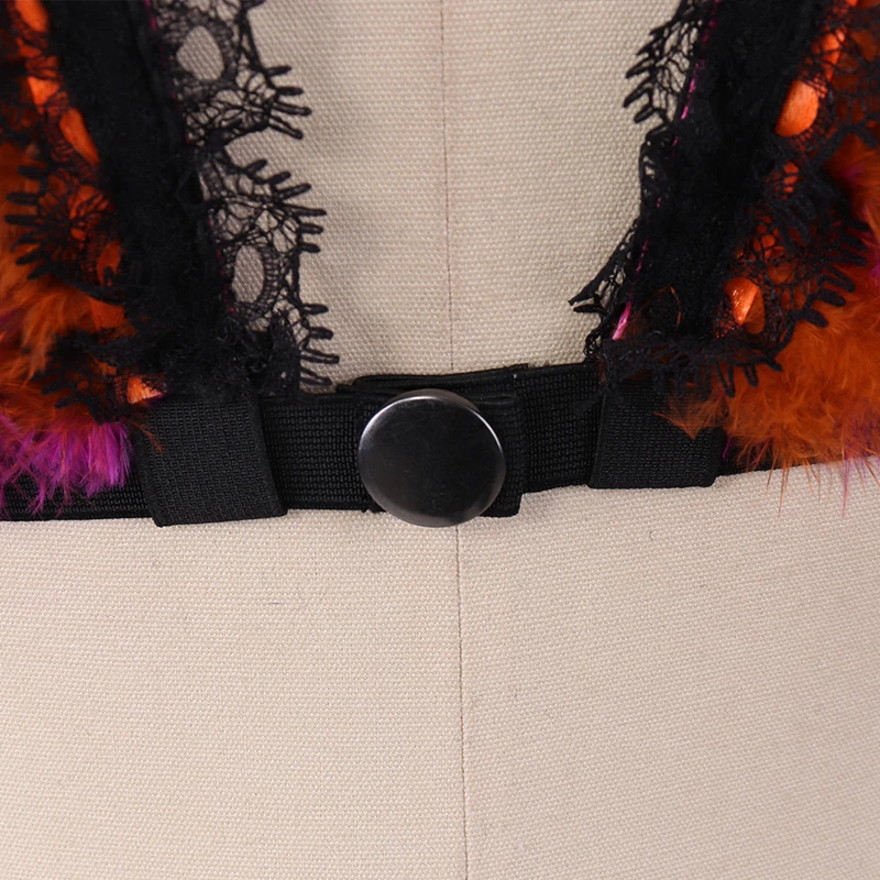 Feather Decorations Body Cage Bra Feather Harness Open Chest Crop Top Lingerie Body Bondage Halloween Festival
Feather Decorations Body Cage Bra Feather Harness Open Chest Crop Top Lingerie Body Bondage Halloween Festival