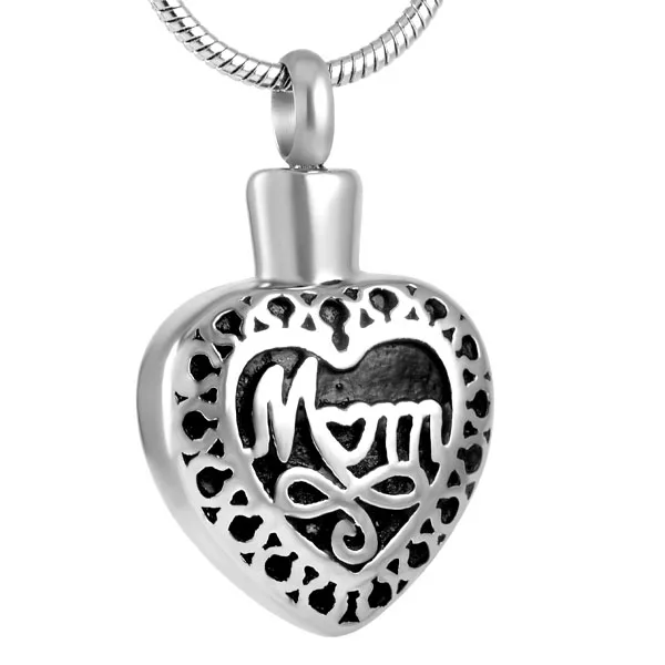 IJD8372 "Mom In My Heart" Stainless Steel Memorial Urn Necklace Keepsake Cremation Jewelry to hold loved ones ashes
IJD8372 "Mom In My Heart" Stainless Steel Memorial Urn Necklace Keepsake Cremation Jewelry to hold loved ones ashes