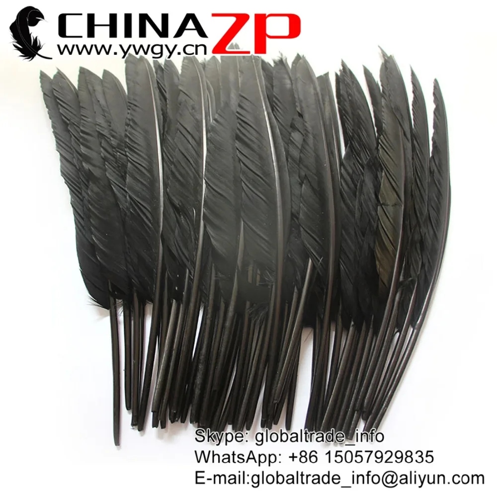 CHINAZP Factory Size 30-35cm (12-14inch) 100pcs/lot Top Quality Dyed Black Duck Pointer Wing Feathers
CHINAZP Factory Size 30-35cm (12-14inch) 100pcs/lot Top Quality Dyed Black Duck Pointer Wing Feathers