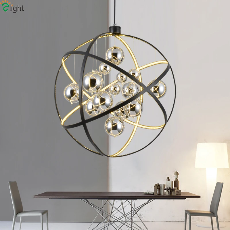 Modern Black Metal Led Pendant Light Chrome Glass Ball Living Room Led Pendant Lamp Dining Room Pendant Light Led Hanging Lights
Modern Black Metal Led Pendant Light Chrome Glass Ball Living Room Led Pendant Lamp Dining Room Pendant Light Led Hanging Lights