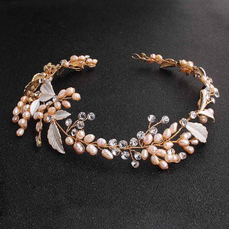 Luxury Gold Leaf Pearl Headband Bridal Wedding Hair Ornaments Hairband Bride Crystal Wedding Hair Accessories for Women
Luxury Gold Leaf Pearl Headband Bridal Wedding Hair Ornaments Hairband Bride Crystal Wedding Hair Accessories for Women