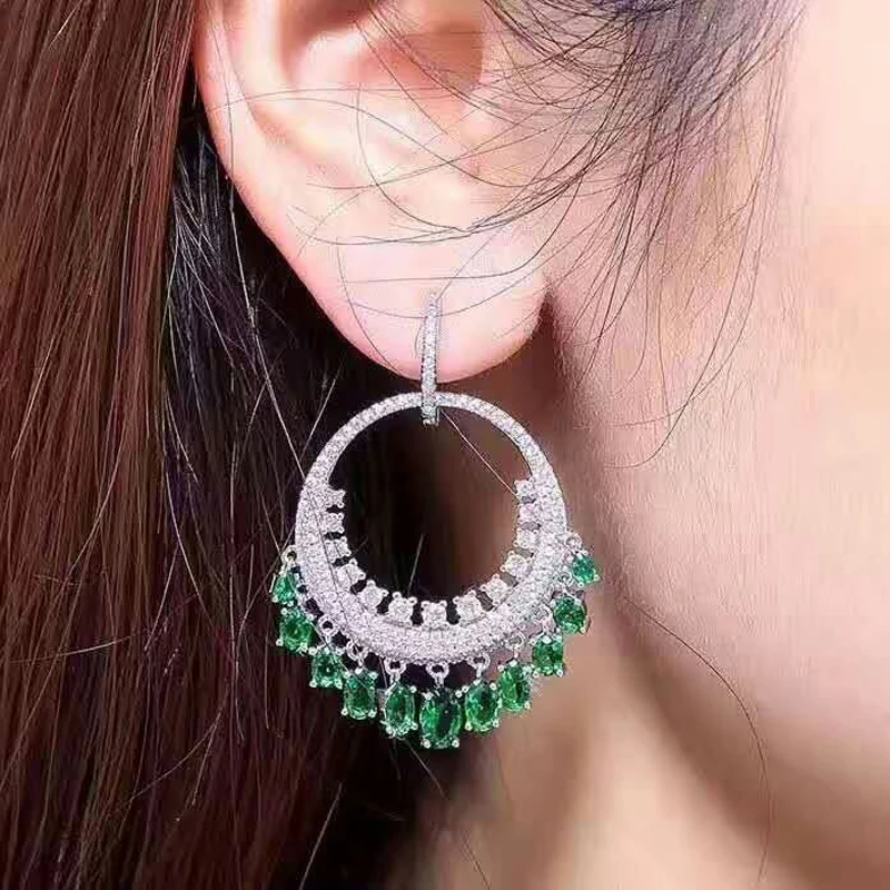 HIBRIDE Brand Clear and Green Cubic Zircon Women Earrings Trendy European Style Female Drop Earring Boucle d'oreille E-408
HIBRIDE Brand Clear and Green Cubic Zircon Women Earrings Trendy European Style Female Drop Earring Boucle d'oreille E-408