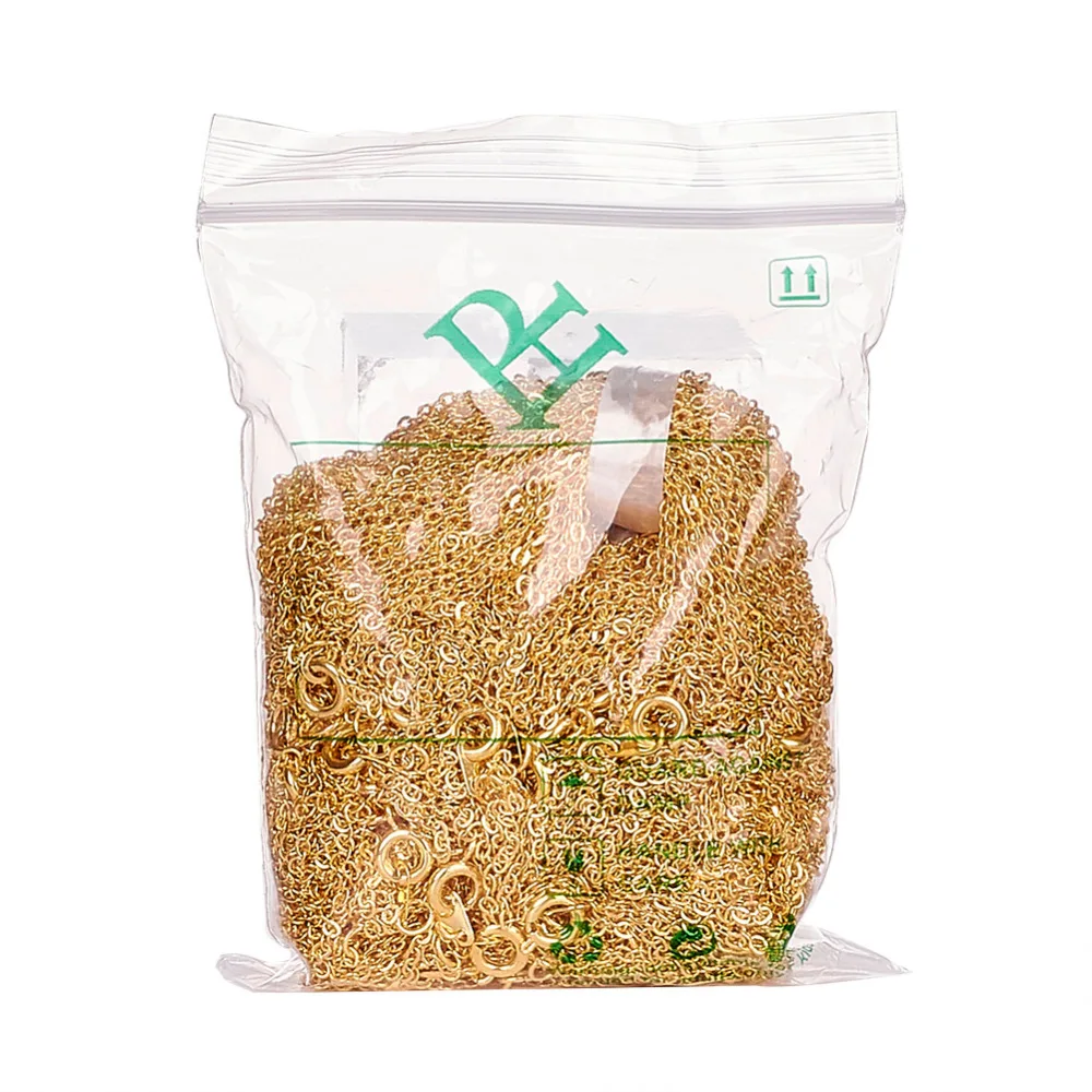 Brass Chain for Necklace Making Jewelry Findings Golden Color, Chain: about 1.5mm wide, 2mm long; about 18" long,120 Strands/lot
Brass Chain for Necklace Making Jewelry Findings Golden Color, Chain: about 1.5mm wide, 2mm long; about 18" long,120 Strands/lot