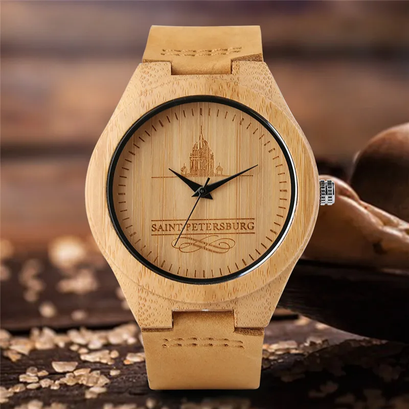 Fashion Men Quartz Wristwatch Hand-made Wood Novel Saint Petersburg Design Brown Genuine Leather Watchband Gift Watch for Male
Fashion Men Quartz Wristwatch Hand-made Wood Novel Saint Petersburg Design Brown Genuine Leather Watchband Gift Watch for Male