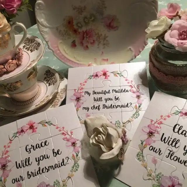 Custom Will you be my bridesmaid flower girl, junior bridesmaid, Matron of Honor, Maid of honor proposal ask jigsaws invites
Custom Will you be my bridesmaid flower girl, junior bridesmaid, Matron of Honor, Maid of honor proposal ask jigsaws invites