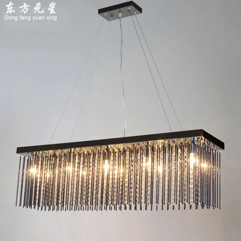 crystal lamp chandelier lamp rectangular light modern dining room bar lighting black color
crystal lamp chandelier lamp rectangular light modern dining room bar lighting black color